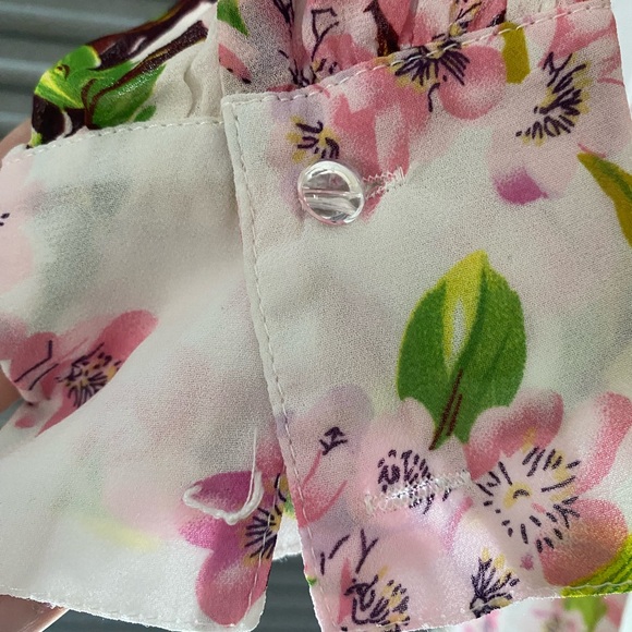 Pink and White Long Floral Dress - Picture 5 of 5